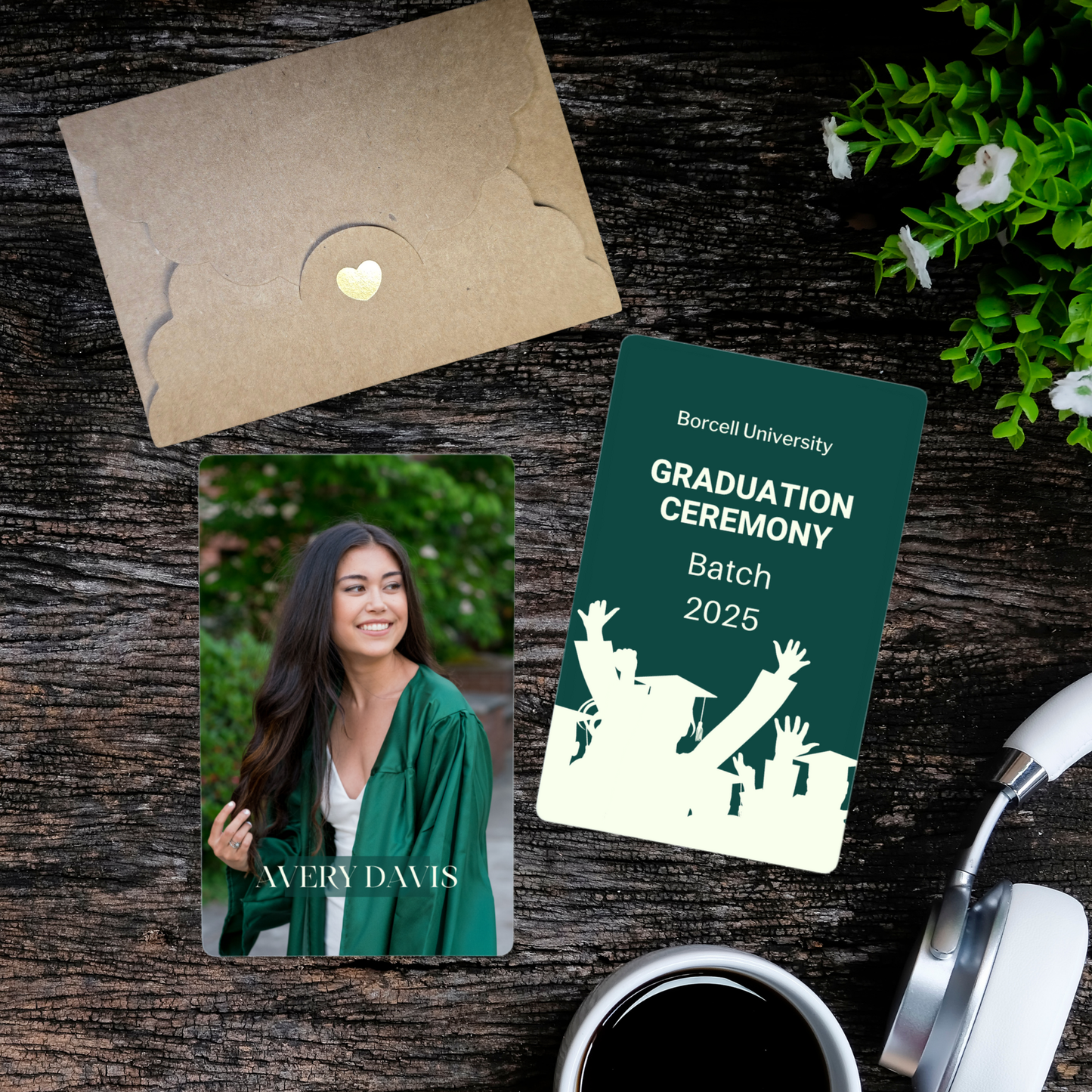 Laser Cut Custom Graduation Wallet Card 2025