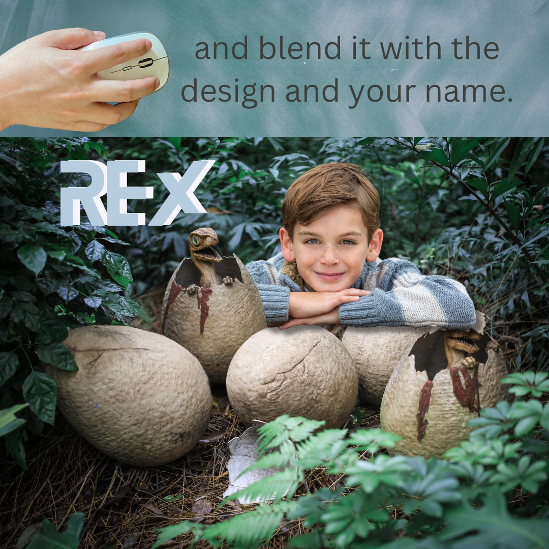 Personalized Dino Sherpa Photo Blanket
