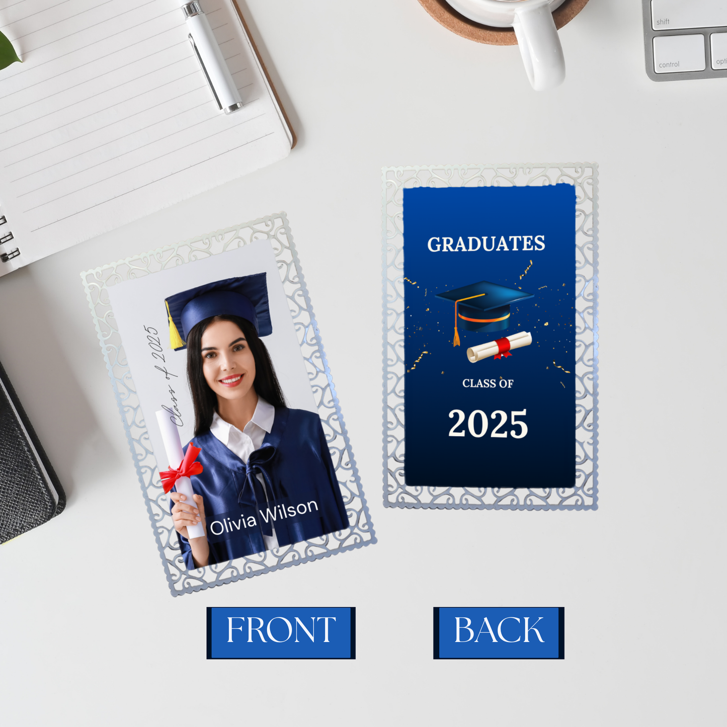 Laser Cut Custom Graduation Wallet Card 2025