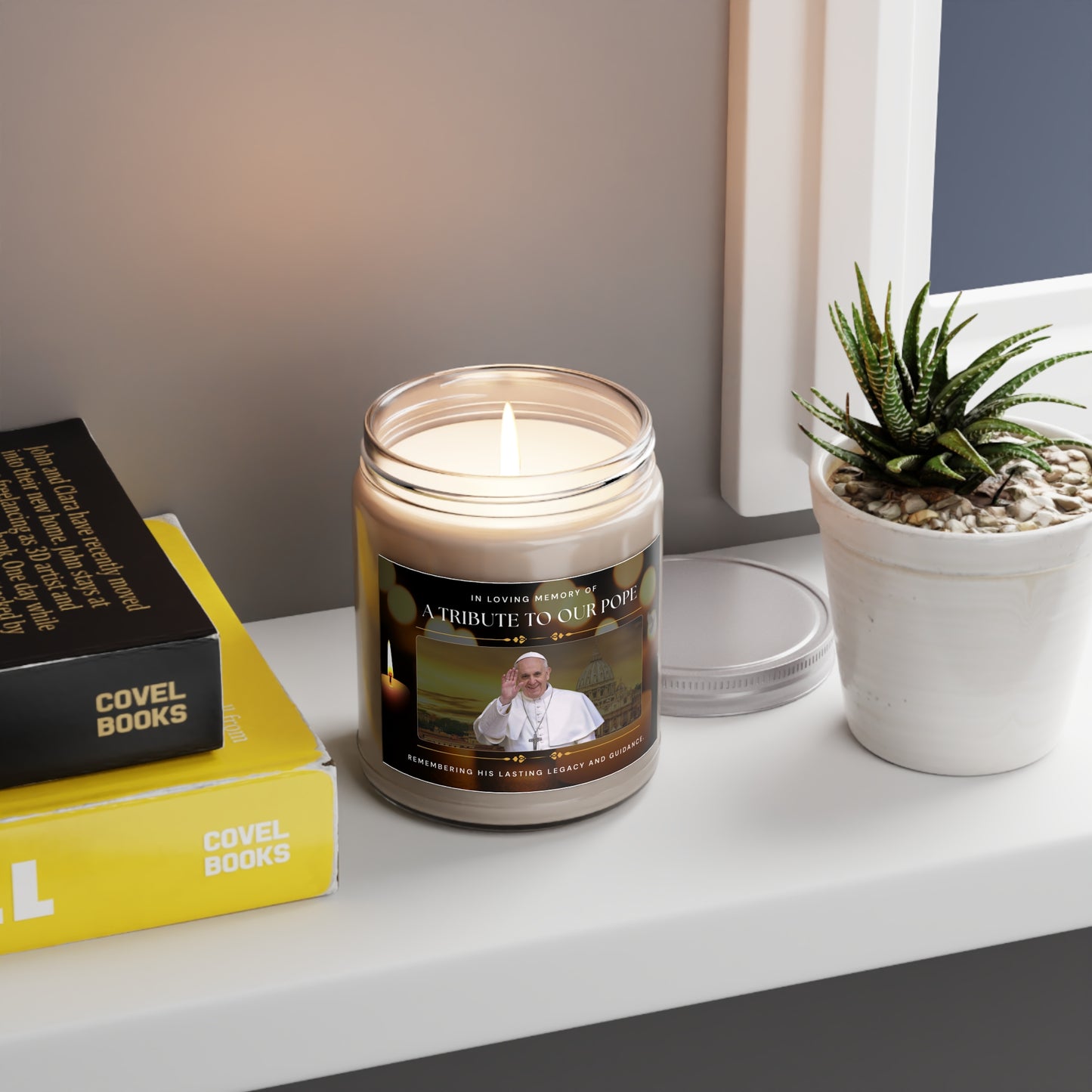 In Loving Memory of Pope Francis | Personalized Tribute Candle