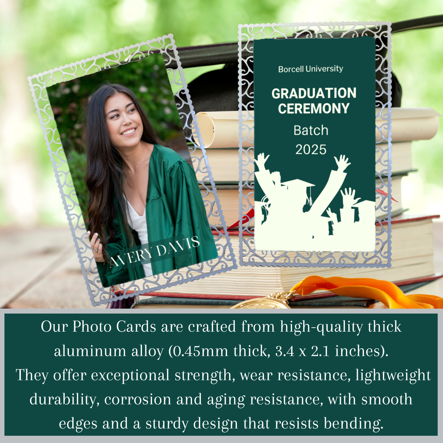 Laser Cut Custom Graduation Wallet Card 2025