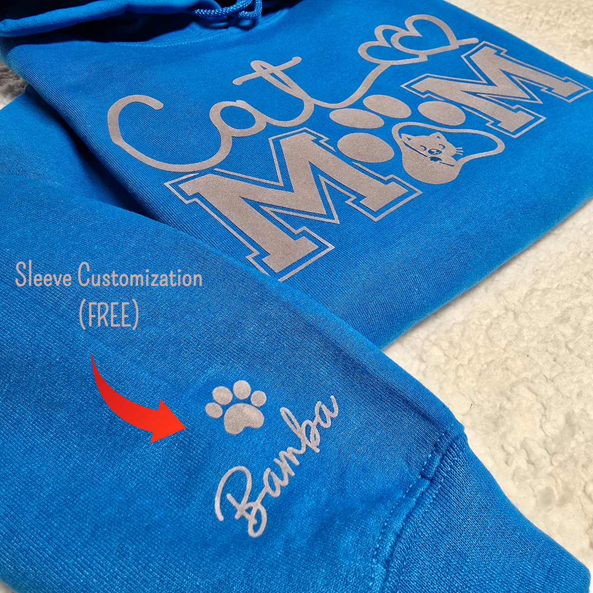 Personalized Cat Mom Hoodie