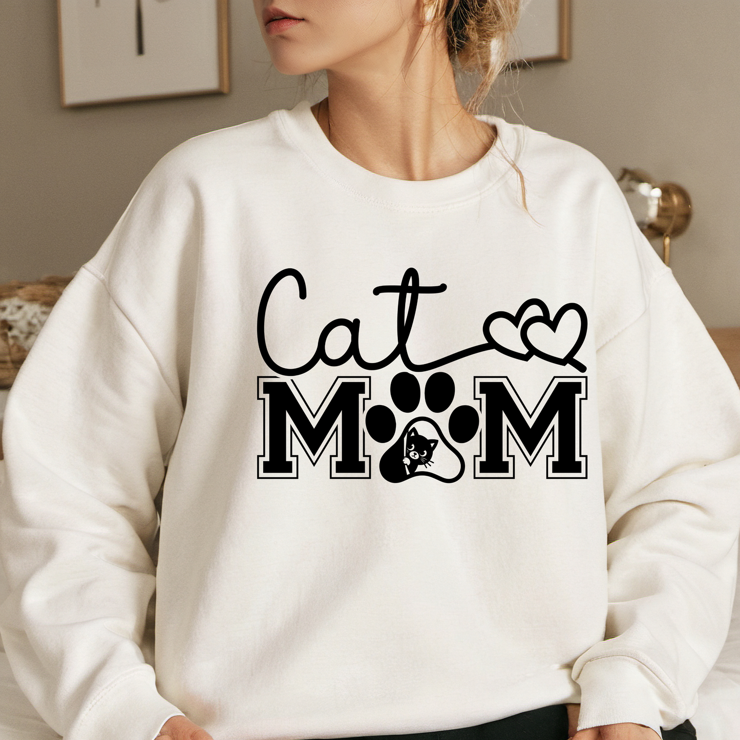 Personalized Cat Mom Sweatshirt