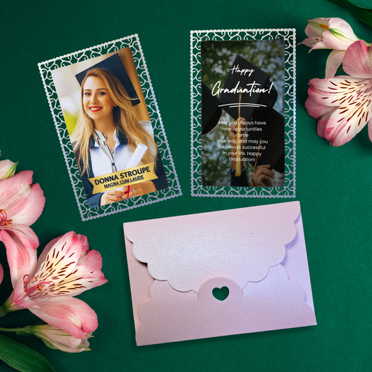 Laser Cut Custom Graduation Wallet Card 2025